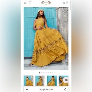 Joyfolie/Mia Joy Alondra dress in Ochre Plaid. NWOT size medium